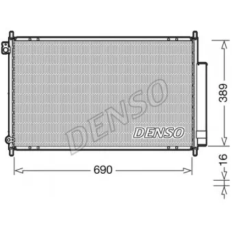 Condenseur, climatisation DENSO DCN40016