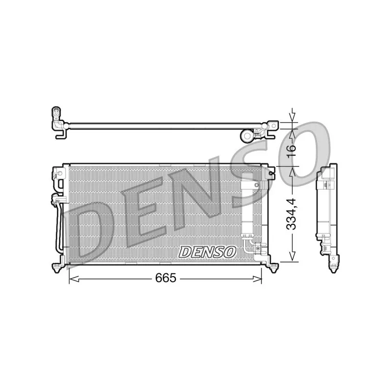Condenseur, climatisation DENSO DCN45003