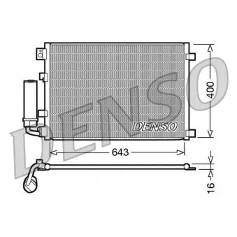 Condenseur, climatisation DENSO DCN46002