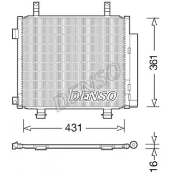 Condenseur, climatisation DENSO DCN47004