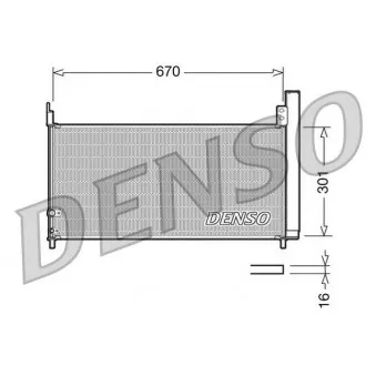 Condenseur, climatisation DENSO DCN50037
