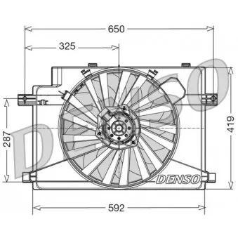 Ventilateur, refroidissement du moteur DENSO DER01006