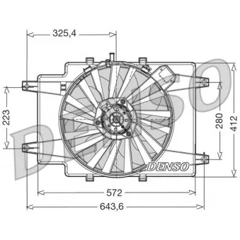 Ventilateur, refroidissement du moteur DENSO DER01007