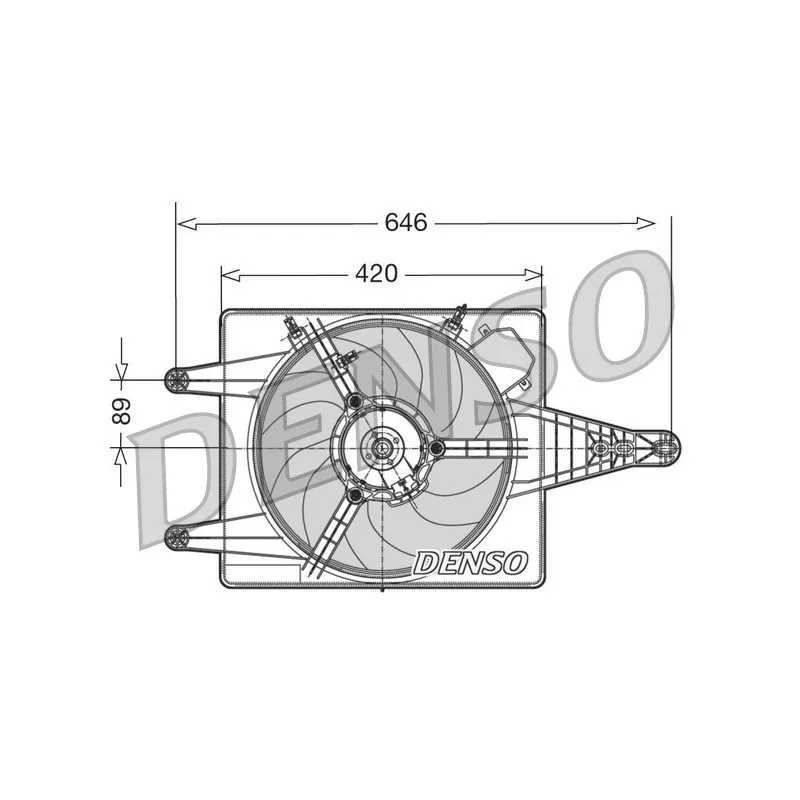 Ventilateur, refroidissement du moteur DENSO DER01010