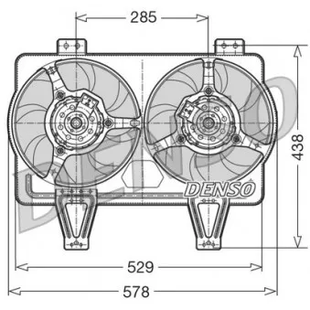 Ventilateur, refroidissement du moteur DENSO DER01016