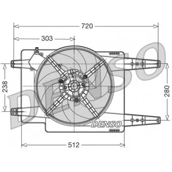 Ventilateur, refroidissement du moteur DENSO DER01017