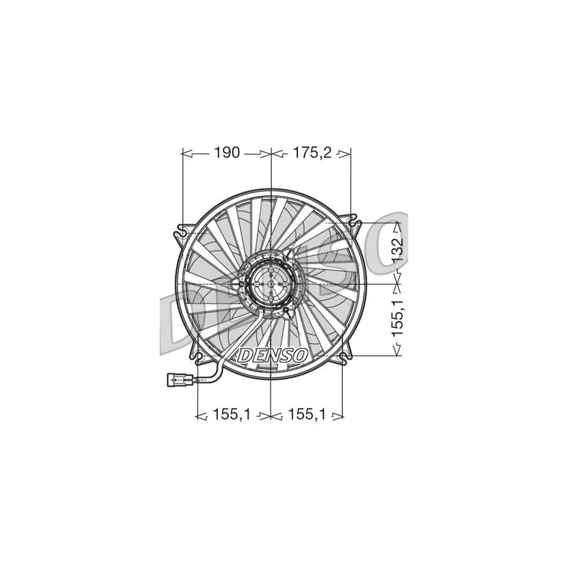 Ventilateur, refroidissement du moteur DENSO DER07005