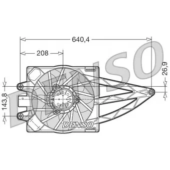 Ventilateur, refroidissement du moteur DENSO DER09018