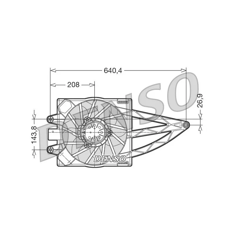 Ventilateur, refroidissement du moteur DENSO DER09018