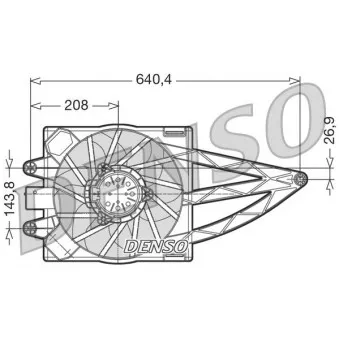 Ventilateur, refroidissement du moteur DENSO DER09019