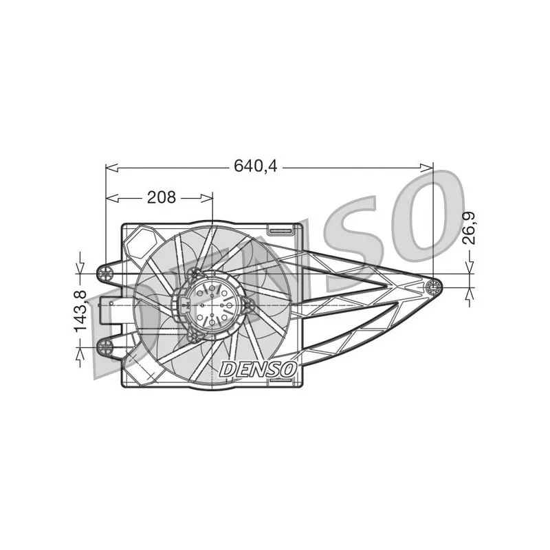 Ventilateur, refroidissement du moteur DENSO DER09019