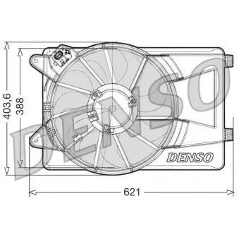 Ventilateur, refroidissement du moteur DENSO DER09306