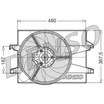 Ventilateur, refroidissement du moteur DENSO DER10001