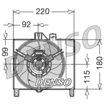 Ventilateur, refroidissement du moteur DENSO DER16002