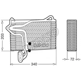 Evaporateur climatisation DENSO DEV02001