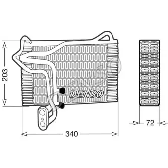 Evaporateur climatisation DENSO DEV02002
