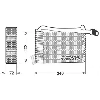 Evaporateur climatisation DENSO DEV02004