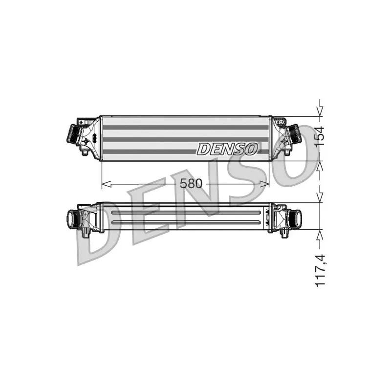 Intercooler, échangeur DENSO DIT01002