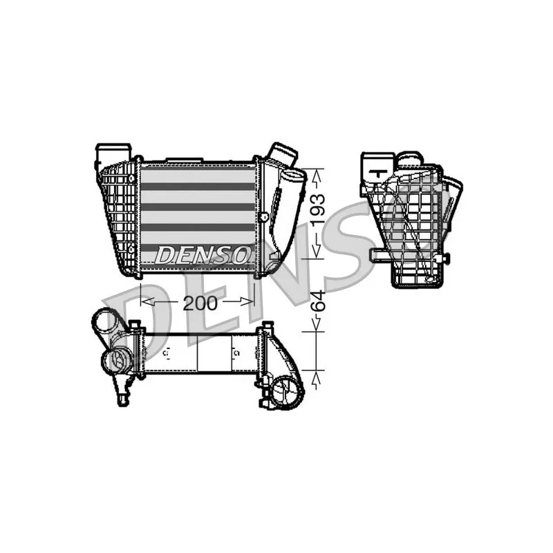 Intercooler, échangeur DENSO DIT02004