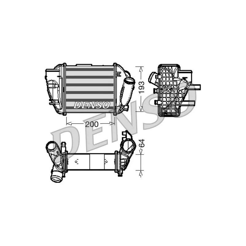 Intercooler, échangeur DENSO DIT02005