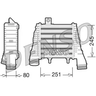 Intercooler, échangeur DENSO DIT02008