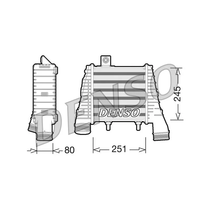Intercooler, échangeur DENSO DIT02008