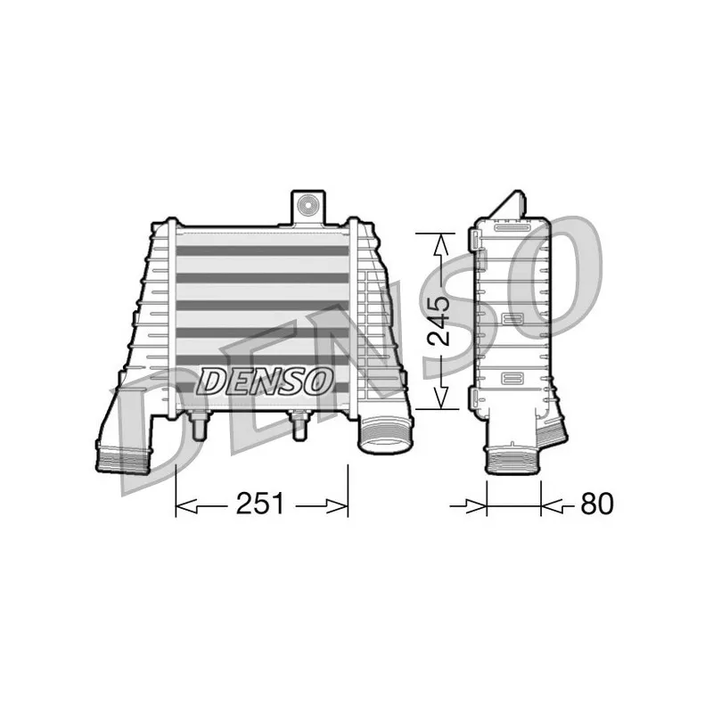 Intercooler, échangeur DENSO DIT02009