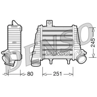 Intercooler, échangeur DENSO DIT02016