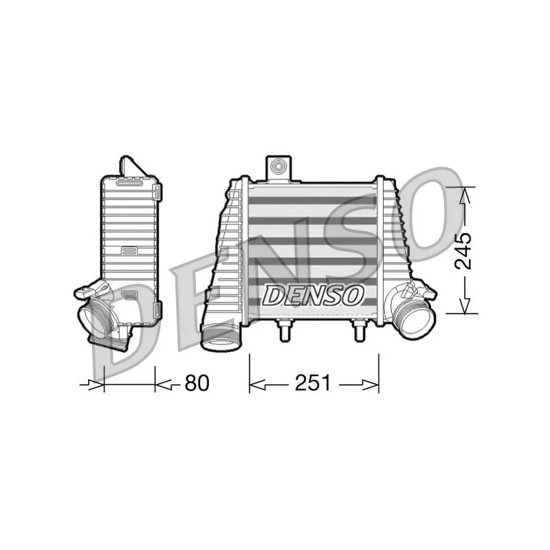 Intercooler, échangeur DENSO DIT02016