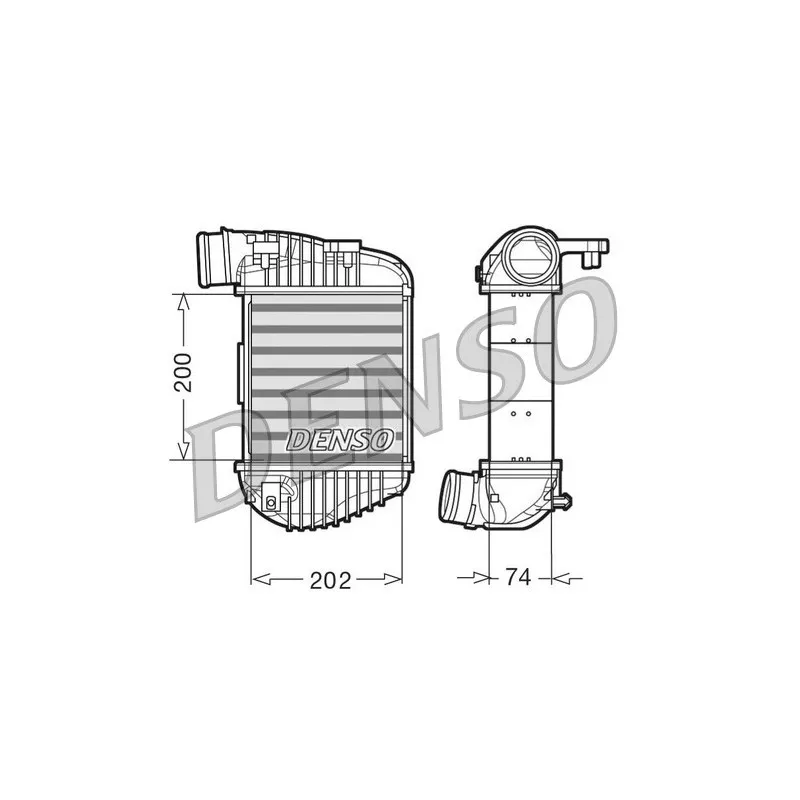 Intercooler, échangeur DENSO DIT02023