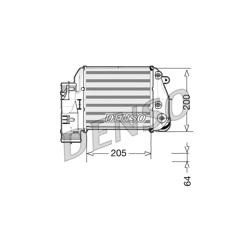 Intercooler, échangeur DENSO DIT02025