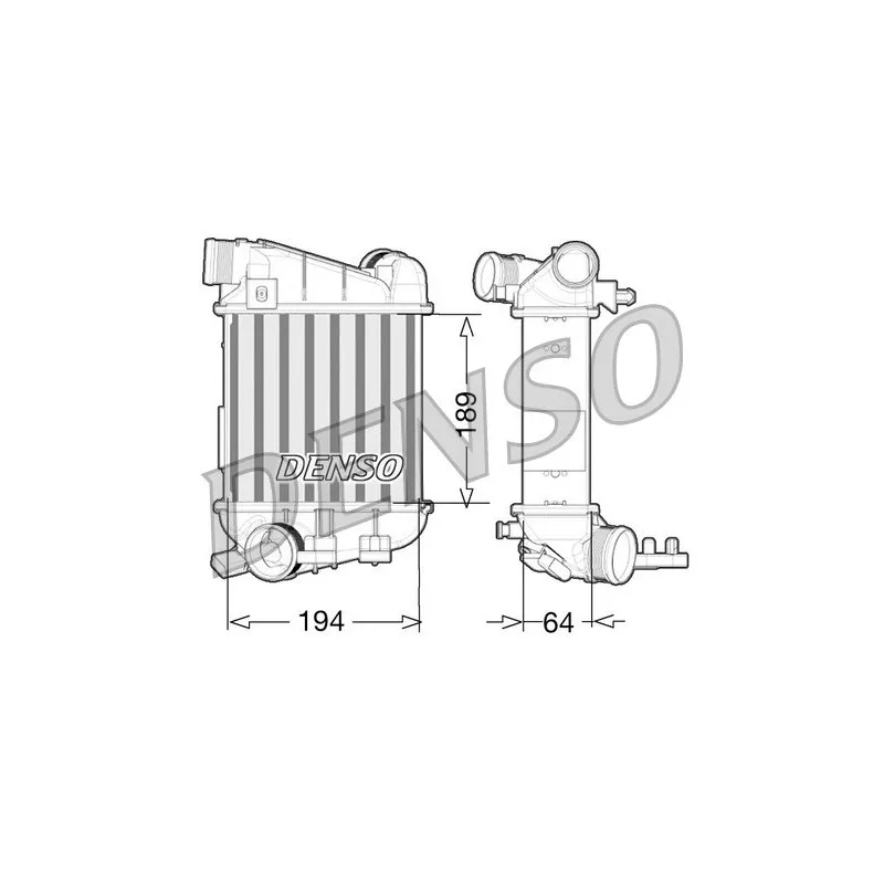 Intercooler, échangeur DENSO DIT02027