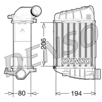 Intercooler, échangeur DENSO DIT02028
