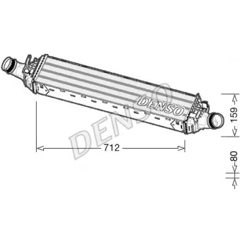 Intercooler, échangeur DENSO DIT02038