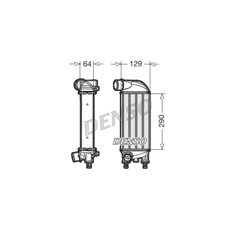 Intercooler, échangeur DENSO DIT09110