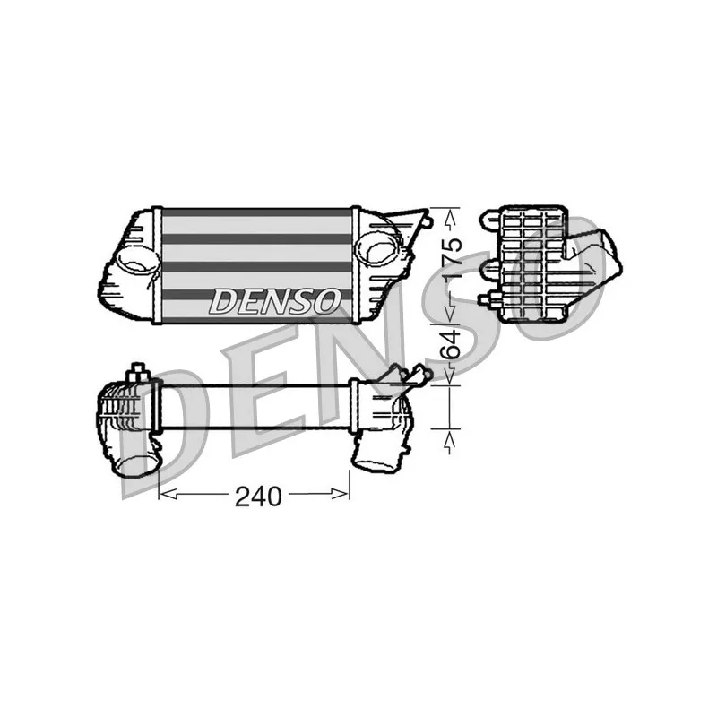 Intercooler, échangeur DENSO DIT09120