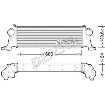 Intercooler, échangeur DENSO DIT12004