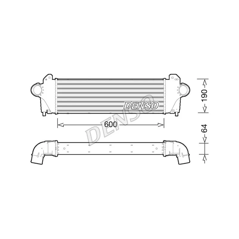 Intercooler, échangeur DENSO DIT12005