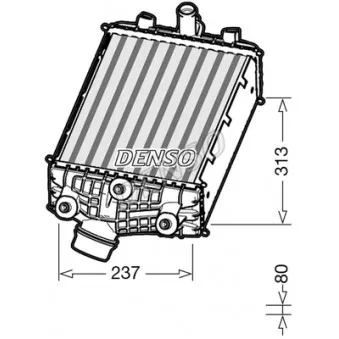 Intercooler, échangeur DENSO DIT28001