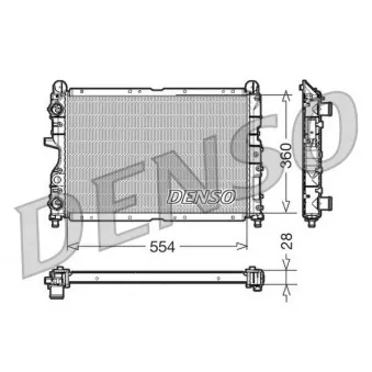 Radiateur, refroidissement du moteur DENSO DRM01003