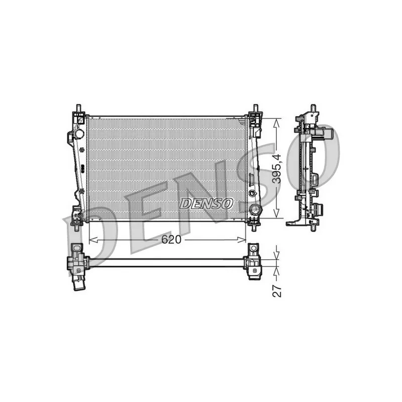 Radiateur, refroidissement du moteur DENSO DRM01006