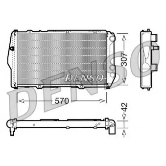 Radiateur, refroidissement du moteur DENSO DRM02001