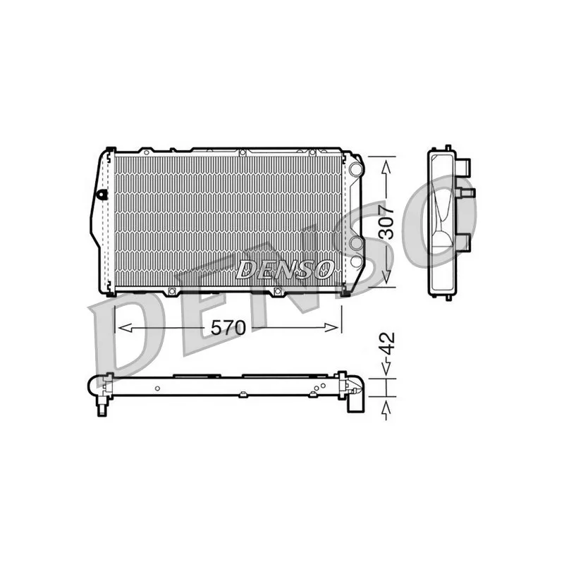 Radiateur, refroidissement du moteur DENSO DRM02001