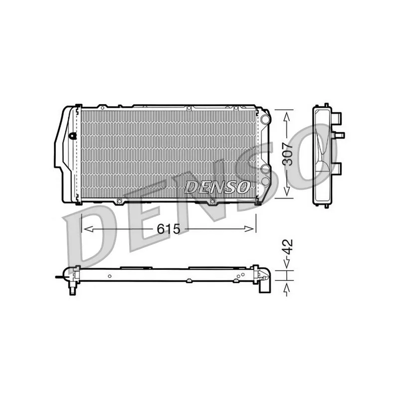 Radiateur, refroidissement du moteur DENSO DRM02003