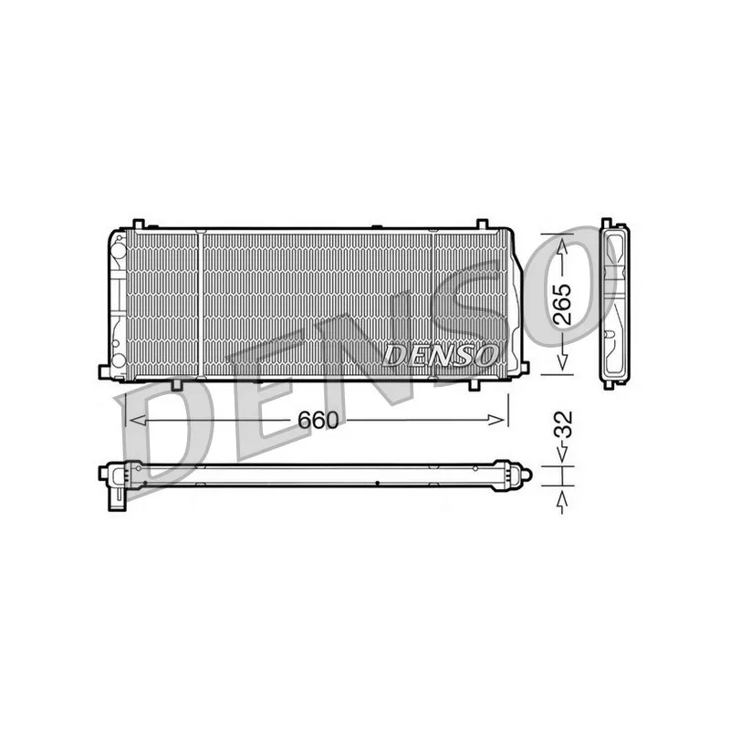 Radiateur, refroidissement du moteur DENSO DRM02004