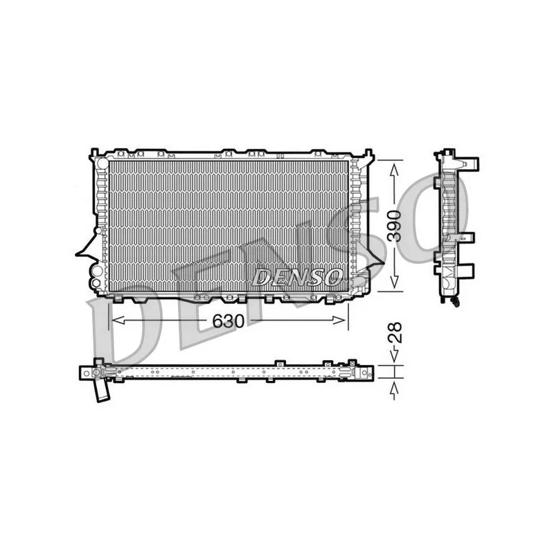 Radiateur, refroidissement du moteur DENSO DRM02005