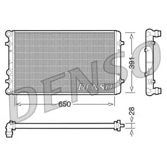 Radiateur, refroidissement du moteur DENSO DRM02007