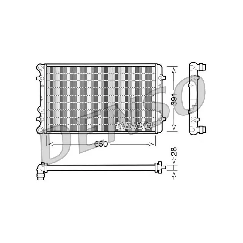 Radiateur, refroidissement du moteur DENSO DRM02007