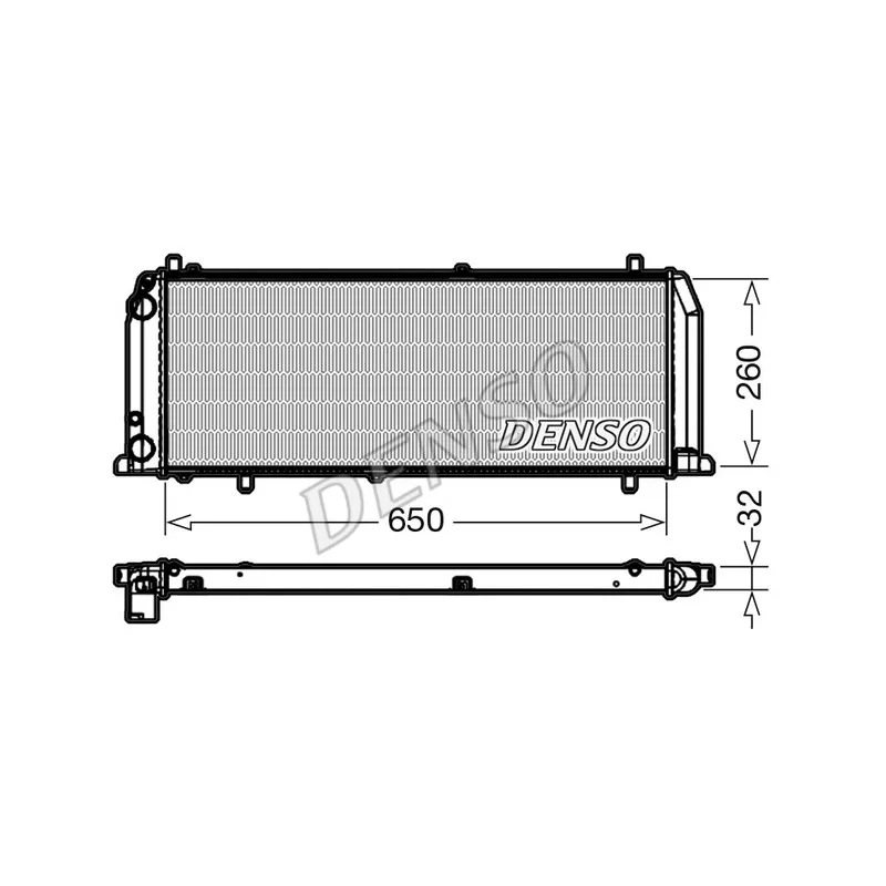 Radiateur, refroidissement du moteur DENSO DRM02008