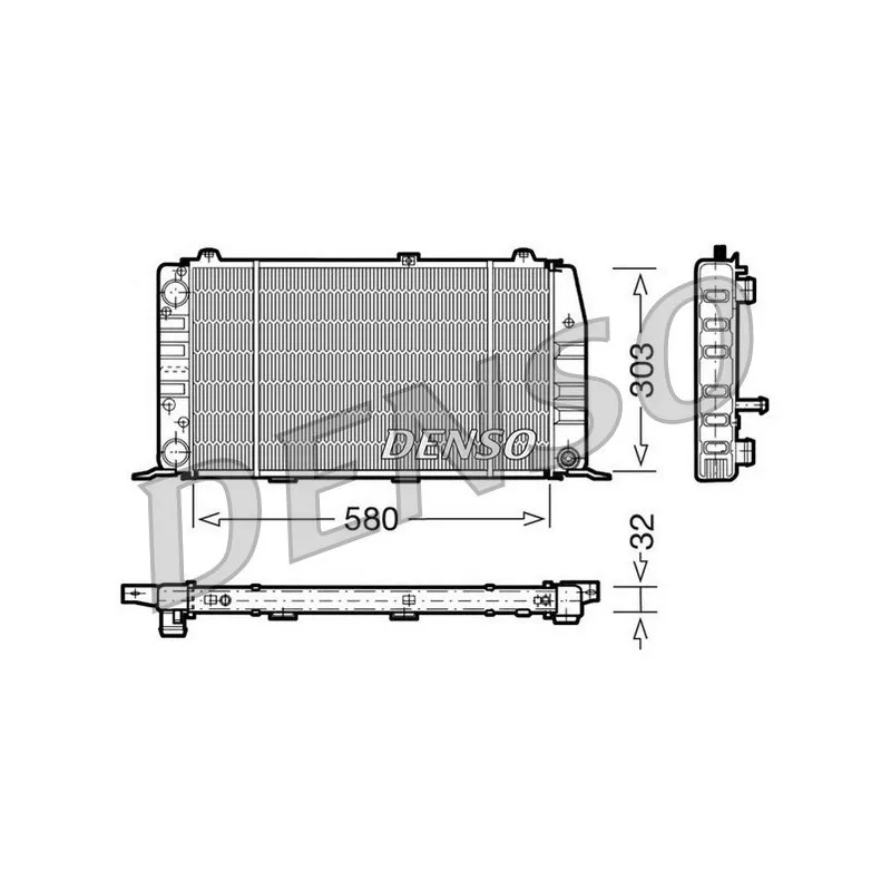 Radiateur, refroidissement du moteur DENSO DRM02010